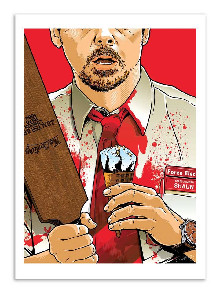 Konstposter - Shaun of the Dead - Joshua Budich för wholesale av Wall Editions