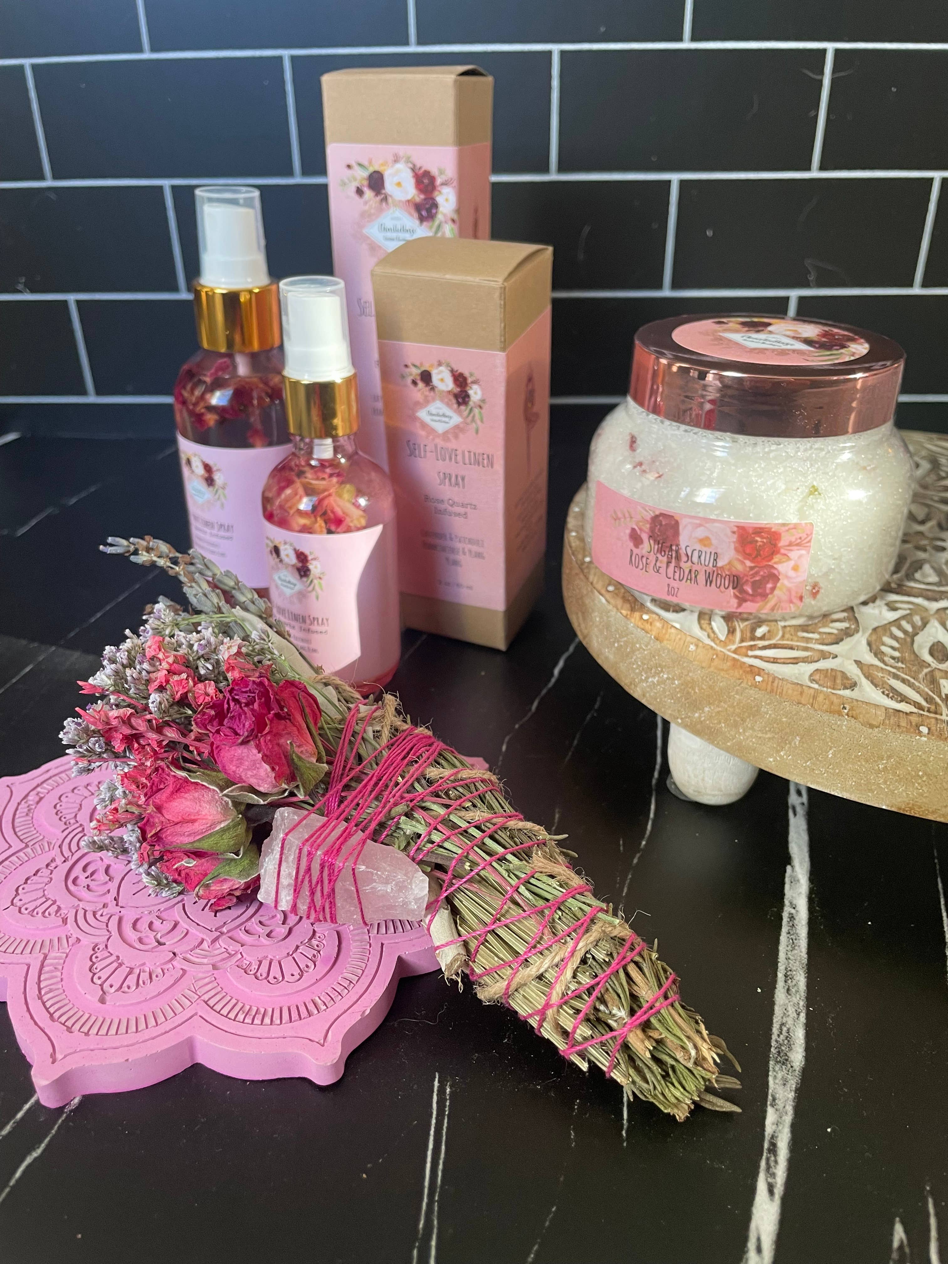 CharlieHaze - Wholesale Smudge Plate - Pink Cement Smudging Tray for your Altar Space6