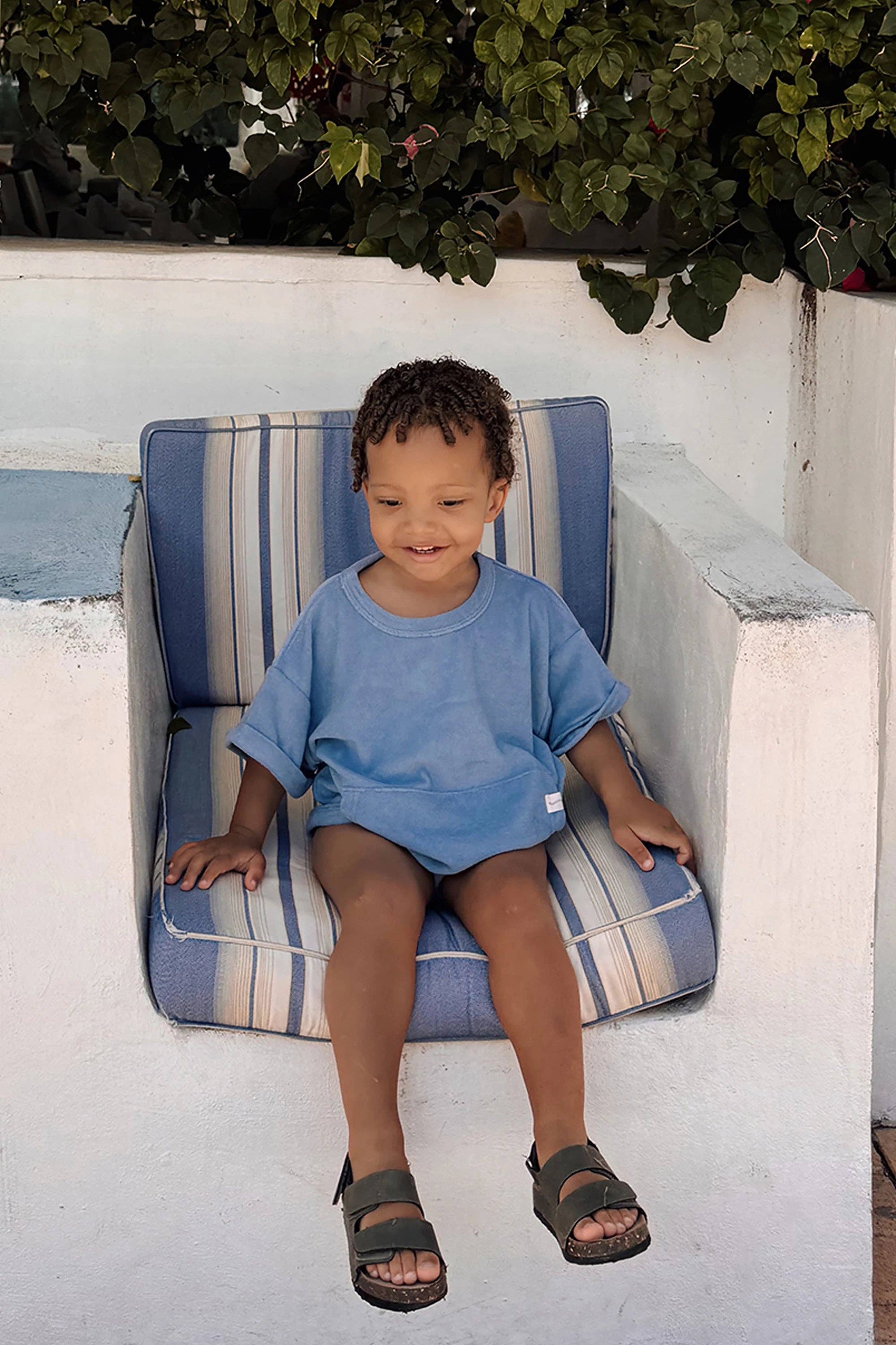 Blueberry Mini Terry Romper for wholesale on Faire9