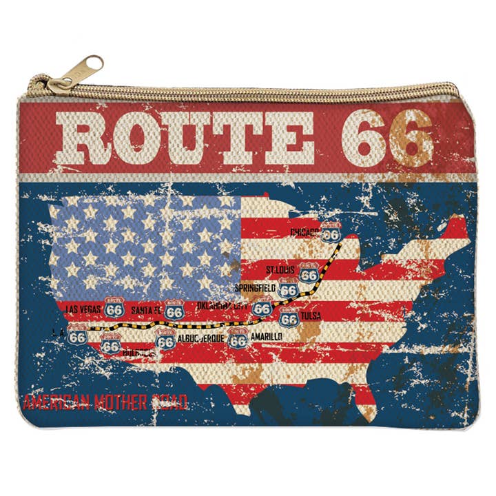 Benjamin International - Wholesale Coin Purse - Women's - Route 66 Coin Purse