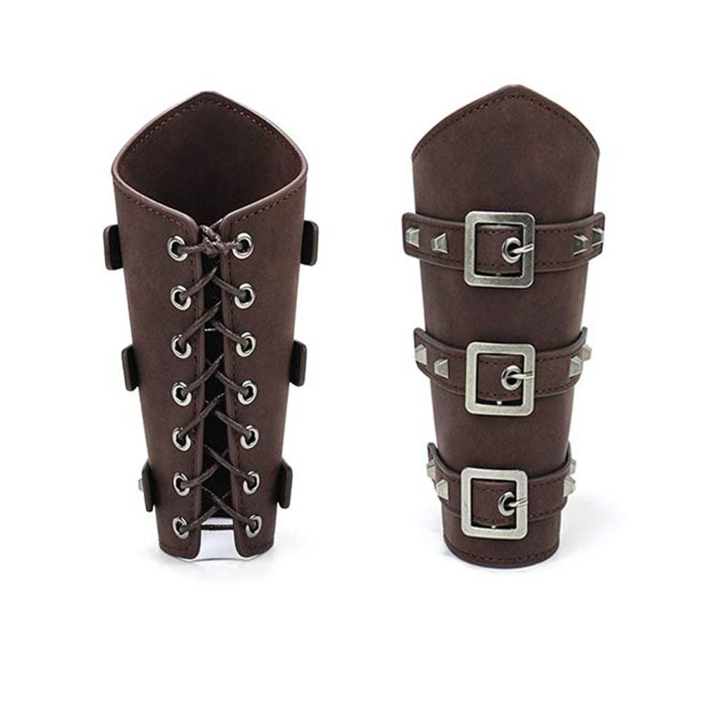 SALINA TRADING INC - Wholesale Costume – Women's - Medieval Leather Wrist Cuffs Retro Punk Arm Guards Festival Costume Accessories26