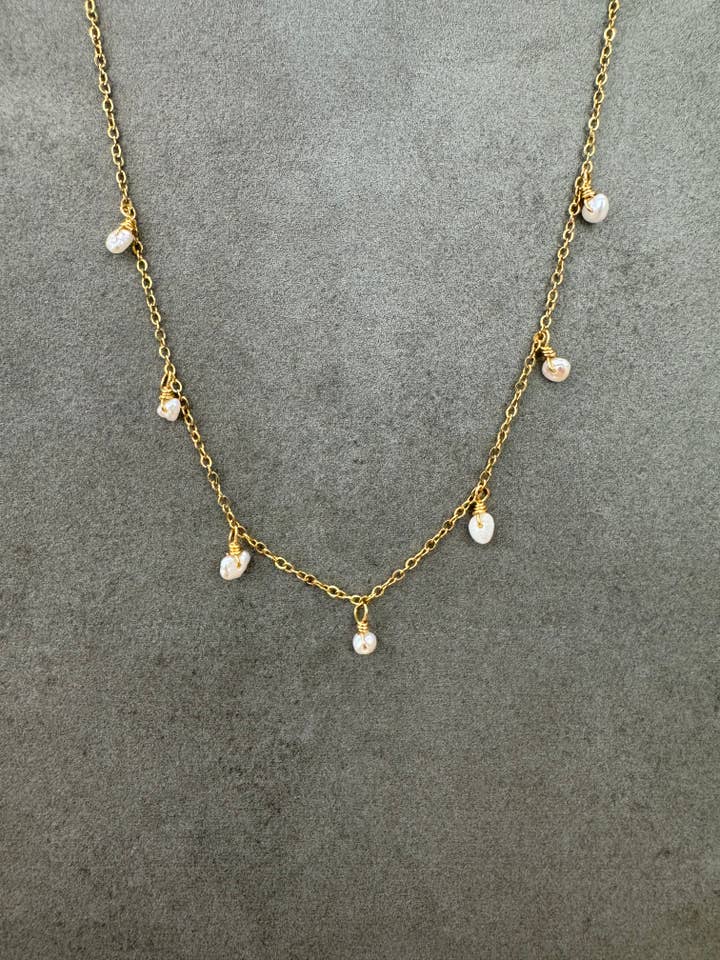 Minimal Bohem Necklace w Pearls for wholesale by Cassette Barcelona