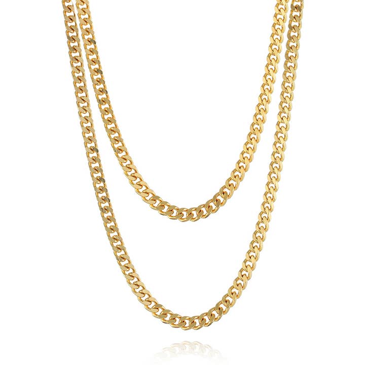 Collier Chaîne à Maillons Cubains Harlow pour la vente par Jūratė Los Angeles