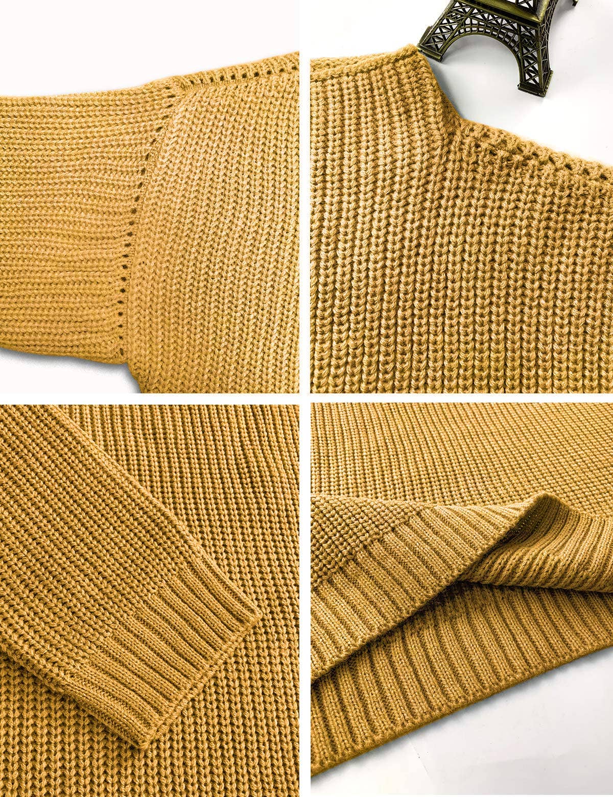 Chicto – Großhandel Strickpullover – Damen – Damen Oversized Pullover Fledermausärmel Stehkragen Jumper Oberteile22