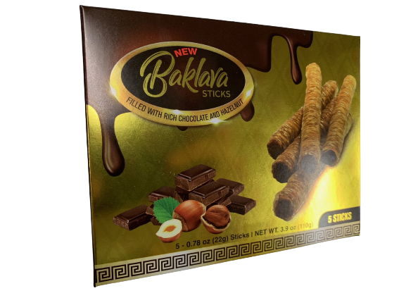 Baklava Sticks - Wholesale Chocolate Covered Sweets - Baklava Sticks Hazelnut Chocolate Cream Crispy Phyllo Dough5