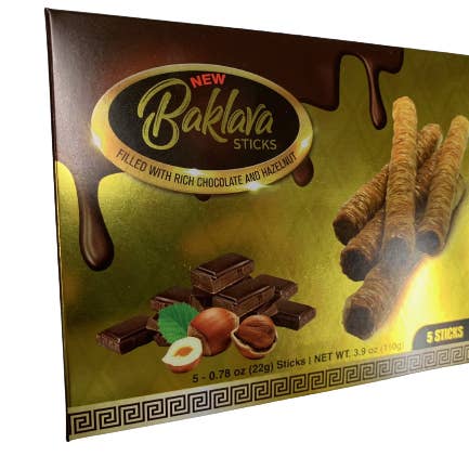 Baklava Sticks - Wholesale Chocolate Covered Sweets - Baklava Sticks Hazelnut Chocolate Cream Crispy Phyllo Dough5