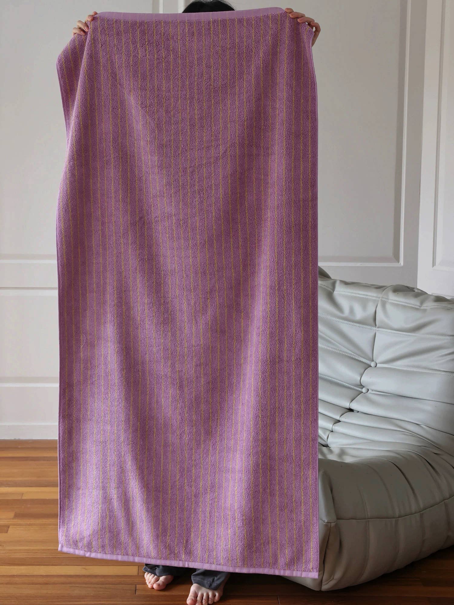 INSPECIAL HOME - Wholesale Bath Towel - Ultra Soft Absorbent Retro Stripe Bath Towel - 100% Organic 4