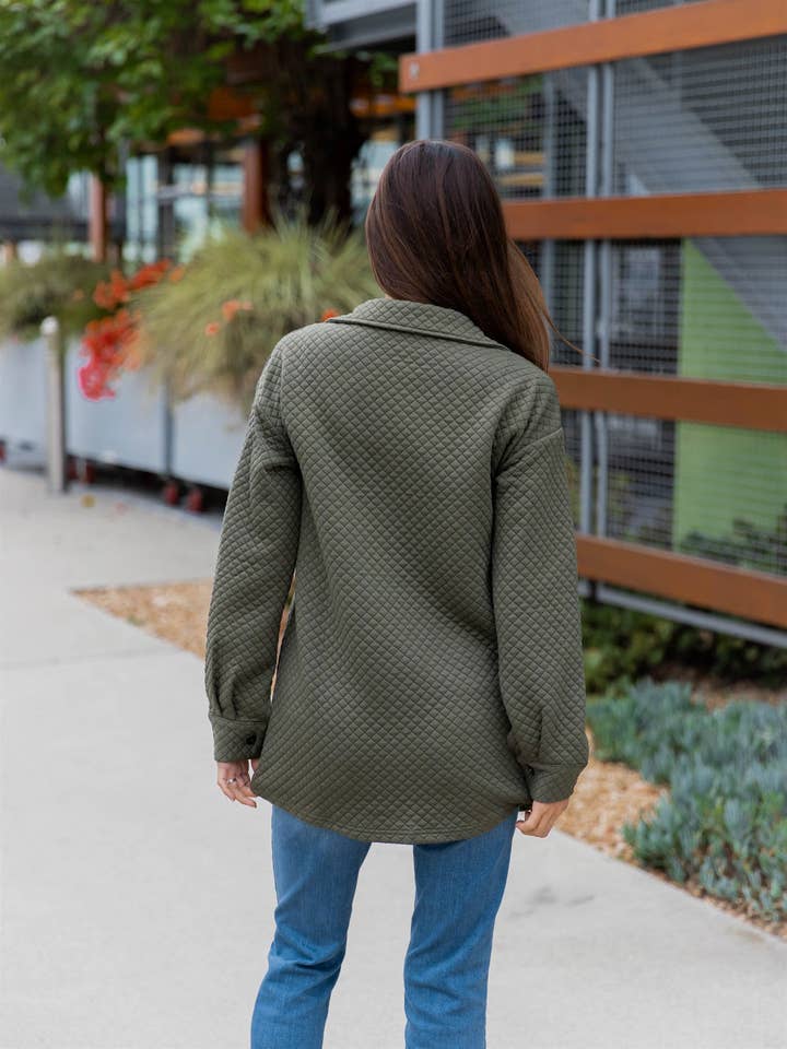 Tickled Teal - Wholesale Shirt Jacket/Shacket - Women's - Quilted Shacket14