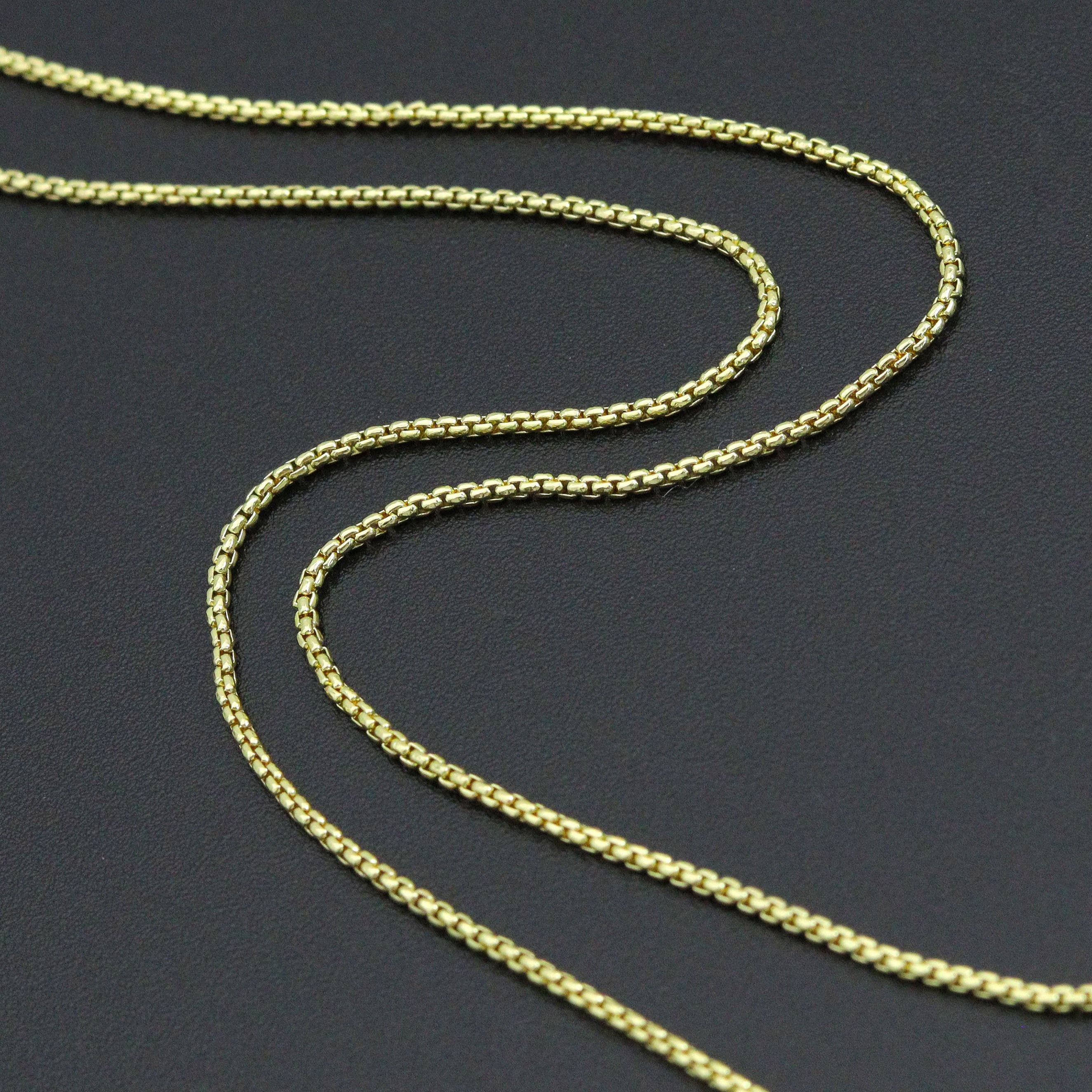 BestBeads&Beyond - Wholesale Link & Chain Necklace - Gold Silver Thin box Link Chain Necklace , Sku#LX8441