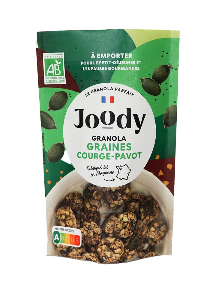 Granola Kürbiskerne & Mohn 80g Frühstück für den Großhandel von Joody