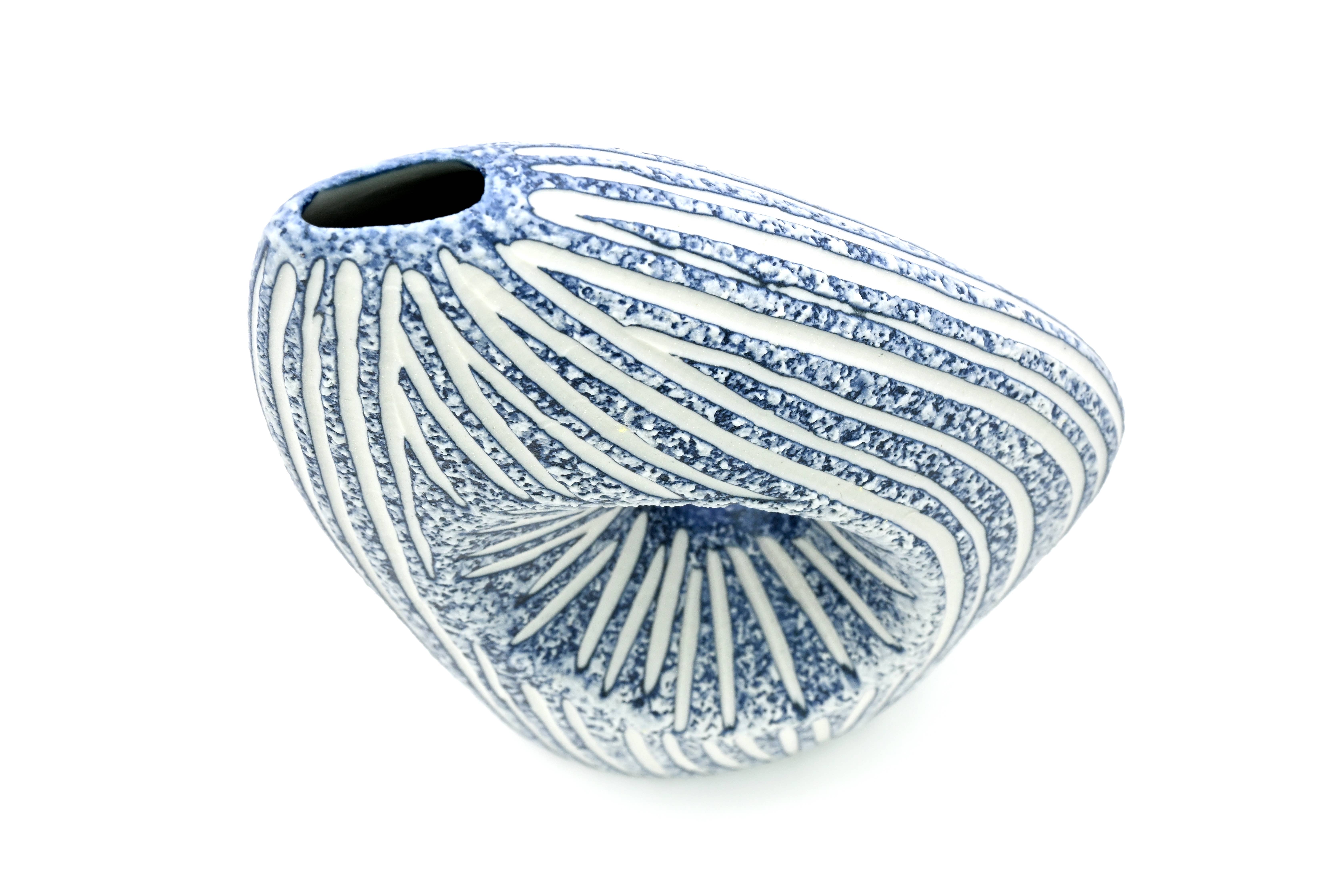 Art Floral Trading LLC – Vaso por atacado – 323W16BLUE SPEZIA MINI M-Vaso de Botão em Porcelana Feito à Mão5