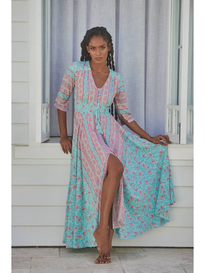 Jaase - Wholesale Dress - Women's - MALIBU PRINT INDIANA MAXI