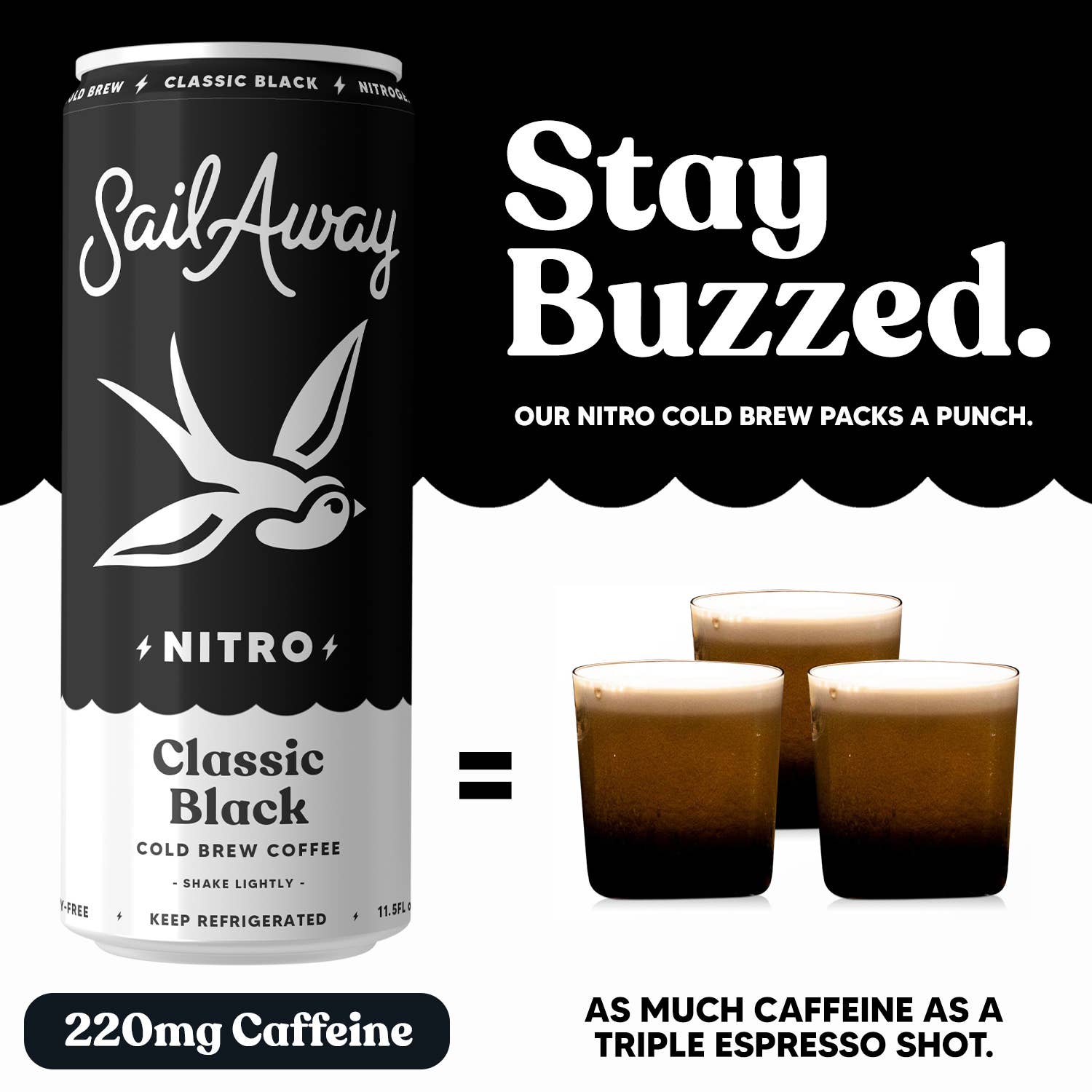 Sail Away Coffee Co. - Wholesale Iced Coffee/Cold Brew -  Cold Brew Coffee -Classic Black1