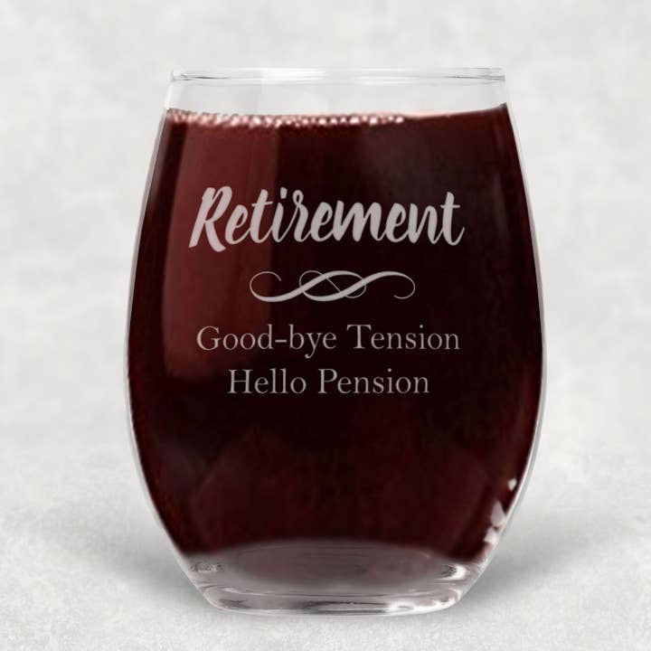 Dasha Alexander - Wholesale Wine Glass - Retirement Wine Glass