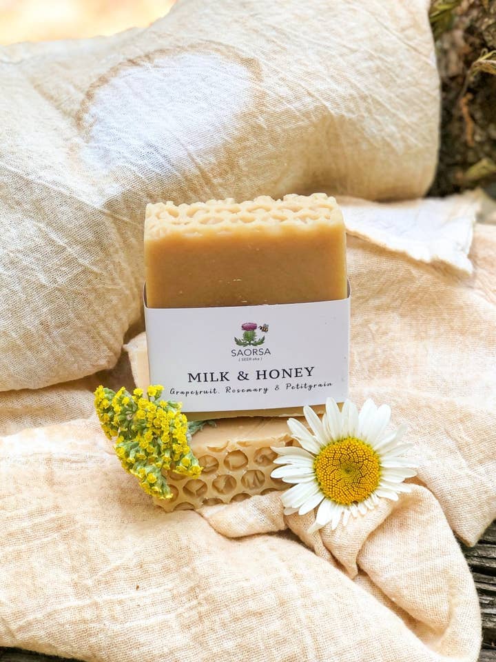 Milk & Honey Soap for wholesale by Saorsa