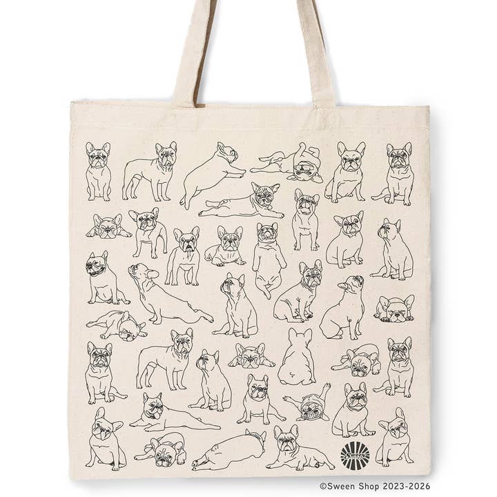 French Bulldog Frenchie Canvas Tote Bag Pet Dog Lover Gift for wholesale by Sween Shop