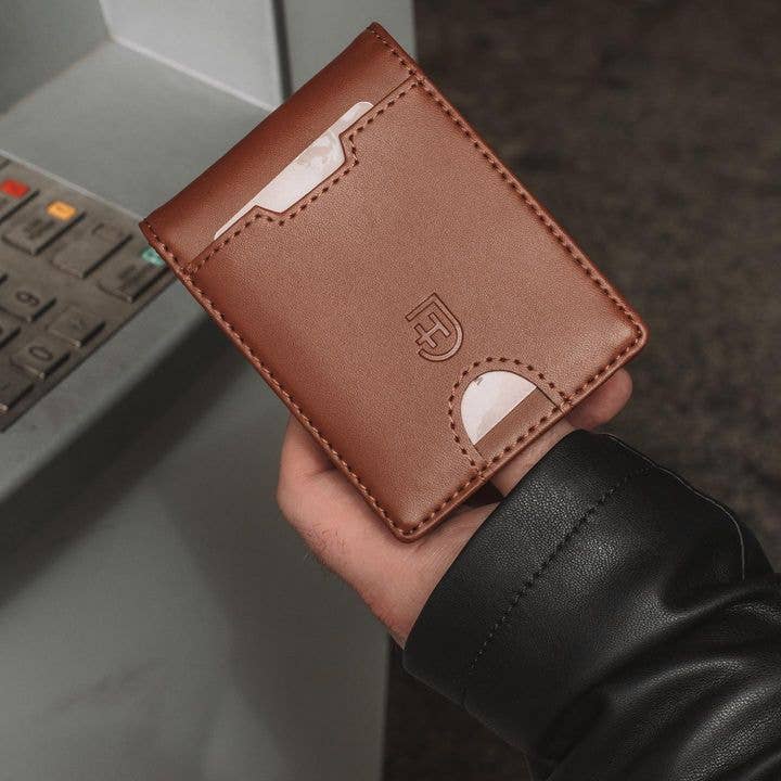 James Hawk - Vente Portefeuille – homme - Portefeuille élégant en cuir mince pour homme avec clip à billets14