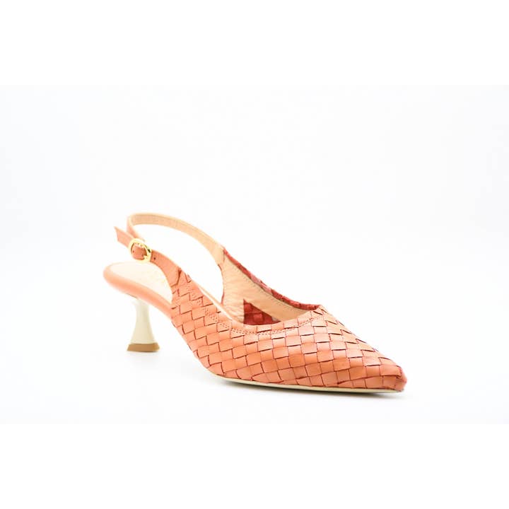 Pixy Shoes - Vendita all'ingrosso Scarpe con tacco basso - Donna - Odessa arancione intrecciato