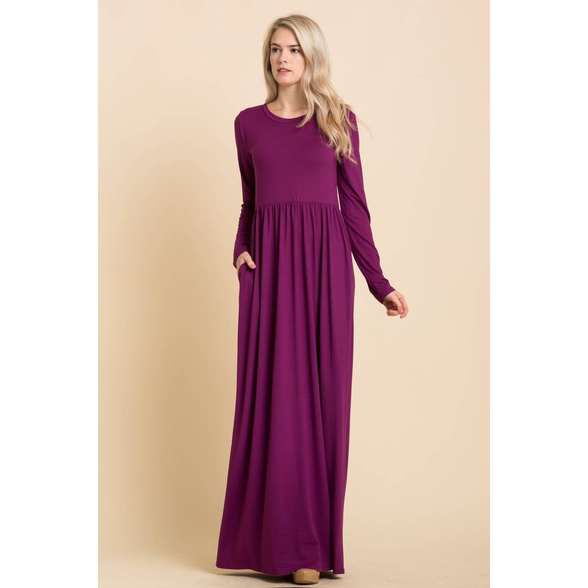 Reborn J - Wholesale Dress - Women's - Basic long sleeve maxi in plus size8