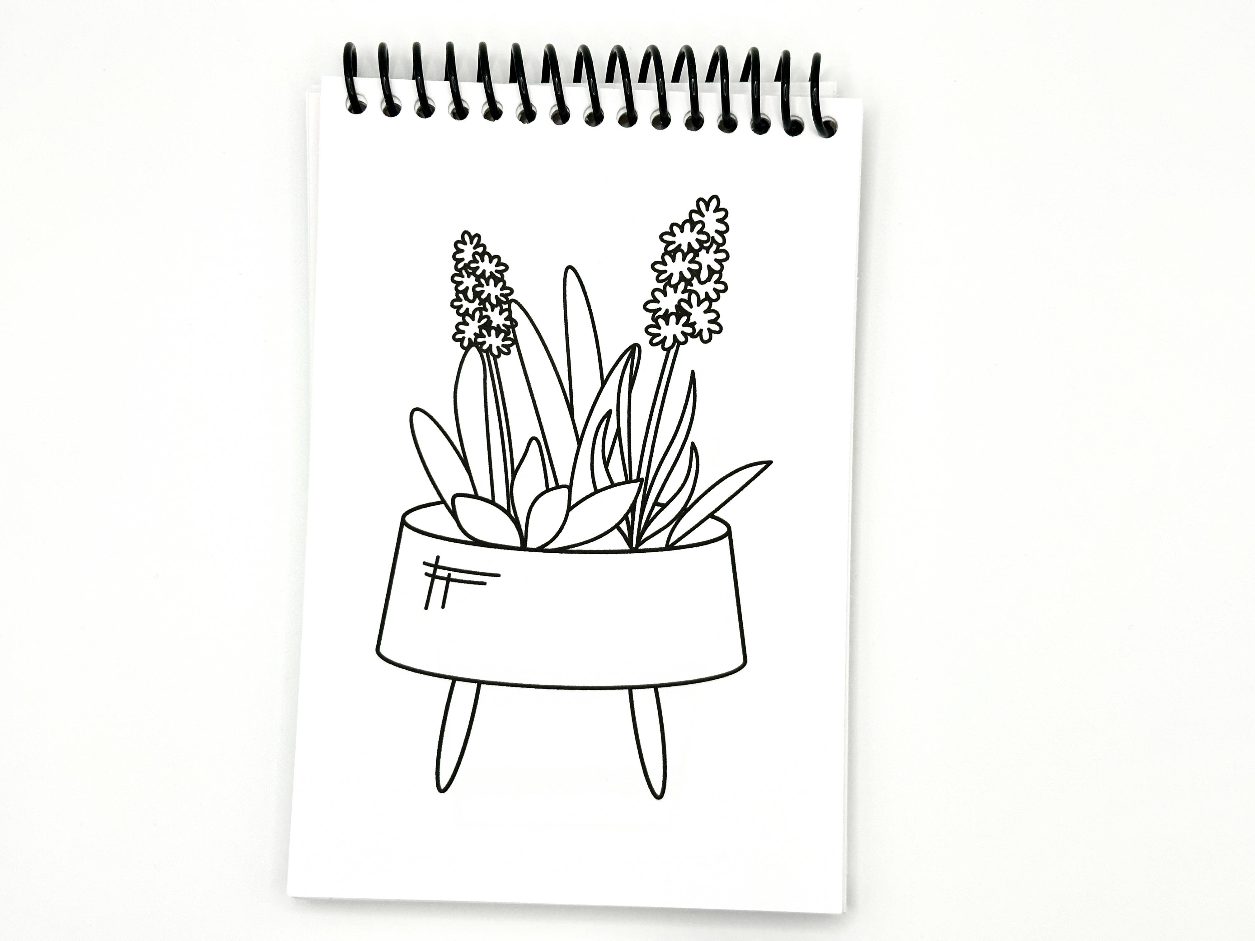 Elizabeth Riley Paperie - Wholesale Coloring & Activity Book - Adult - Small Coloring Book Houseplant Edition5