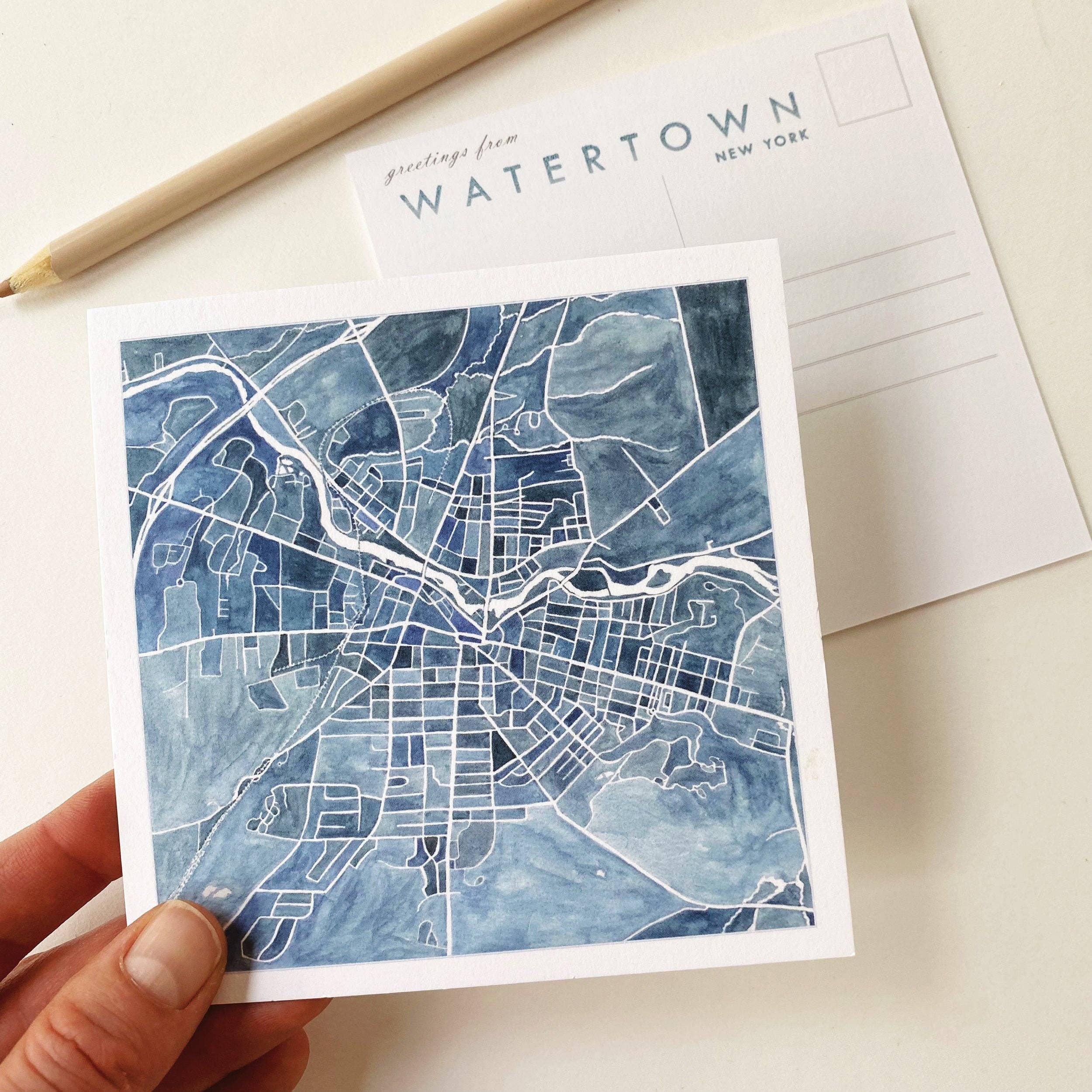 Turn-of-the-Centuries - Wholesale Postcard - WATERTOWN New York Map Postcard0