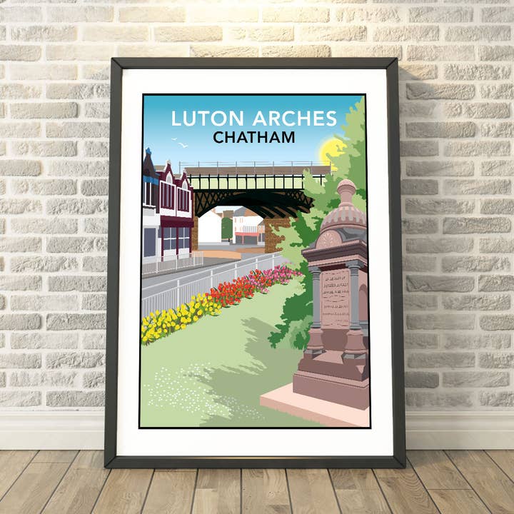 Luton Arches, Chatham, Kent Print, Tea Towel, Cards & Gifts for wholesale by Tabitha Mary