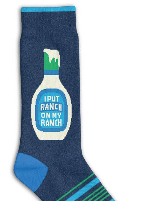 Funatic - About Face Designs - Nice Enough Merch Co - Wholesale Socks - Unisex - I Put Ranch On My Ranch Socks0