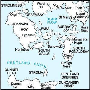 Map Marketing Limited – wholesale Karta – Karta över Orkneyöarna Södra öarna Landranger - Ordnance Survey1