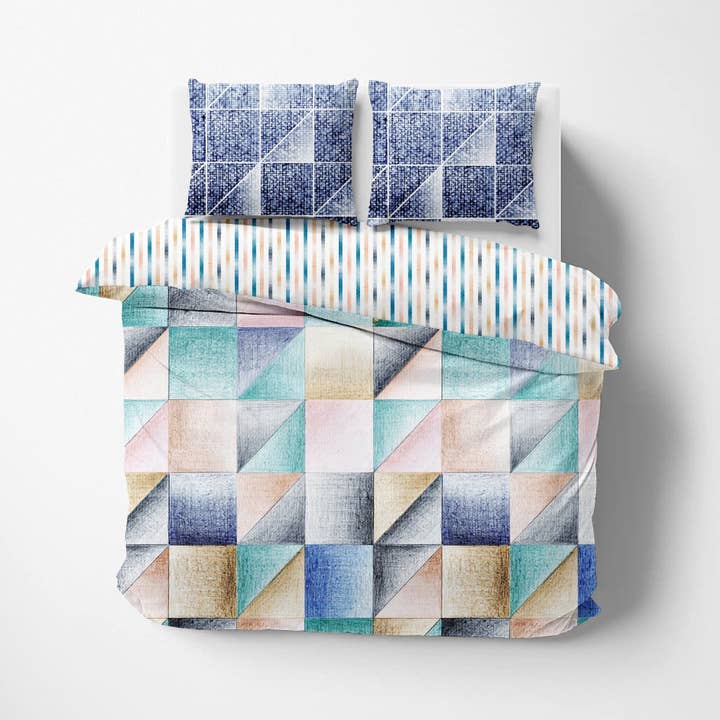 Cotton Reversible Duvet Set for wholesale by Delara