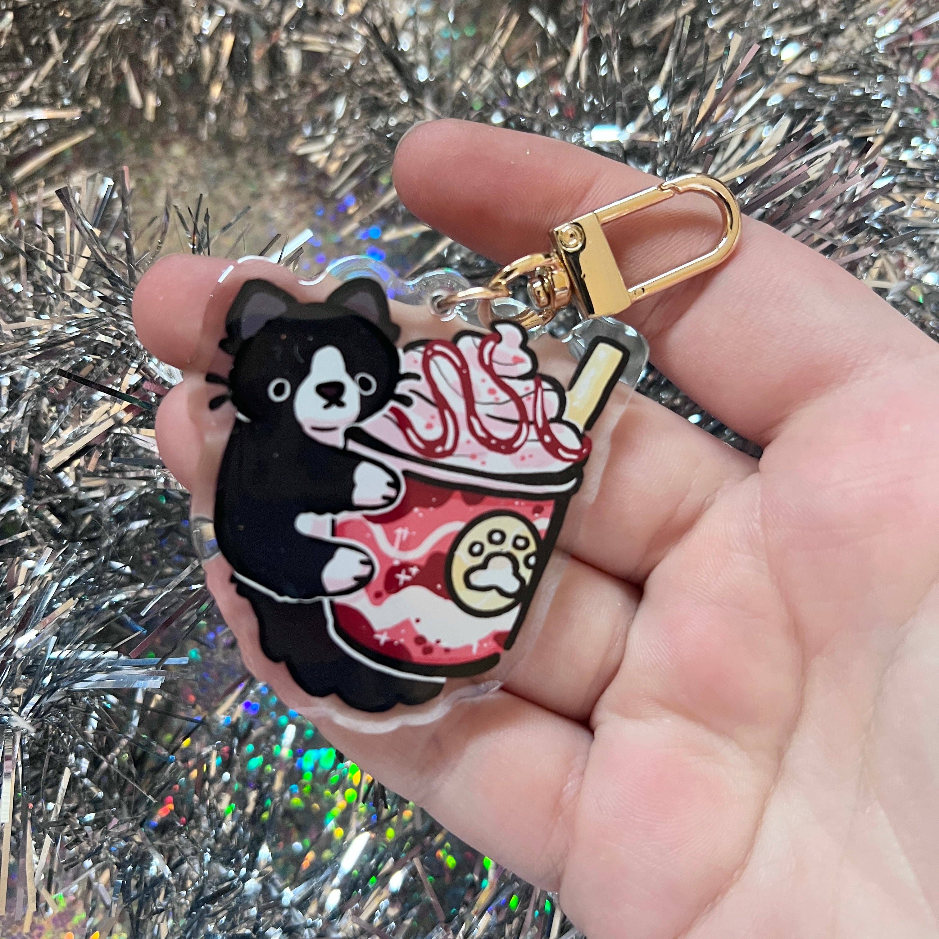 Woolblossom - Wholesale Keychain - Women's - Kitty Frappe ~ Acrylic Charms3