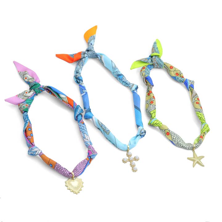 BestBeads&Beyond - Wholesale Pendant/Charm Necklace - Convertible Scarf Necklace, Adjustable Silk Scarf nkl, EF80814