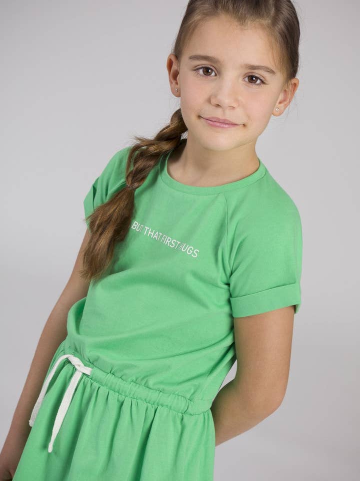 Vestido de niña verde for wholesale by Charanga