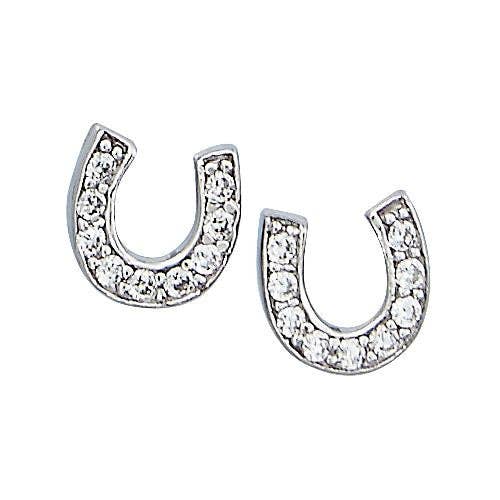 AWST Int'l Sterling Silver Mini Horseshoe Earrings for wholesale by AWST Intl