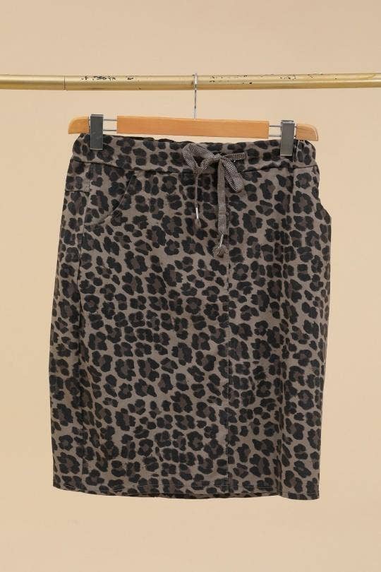 Cbelle - Vente Jupe – femme - Jupe imprimée leopard2
