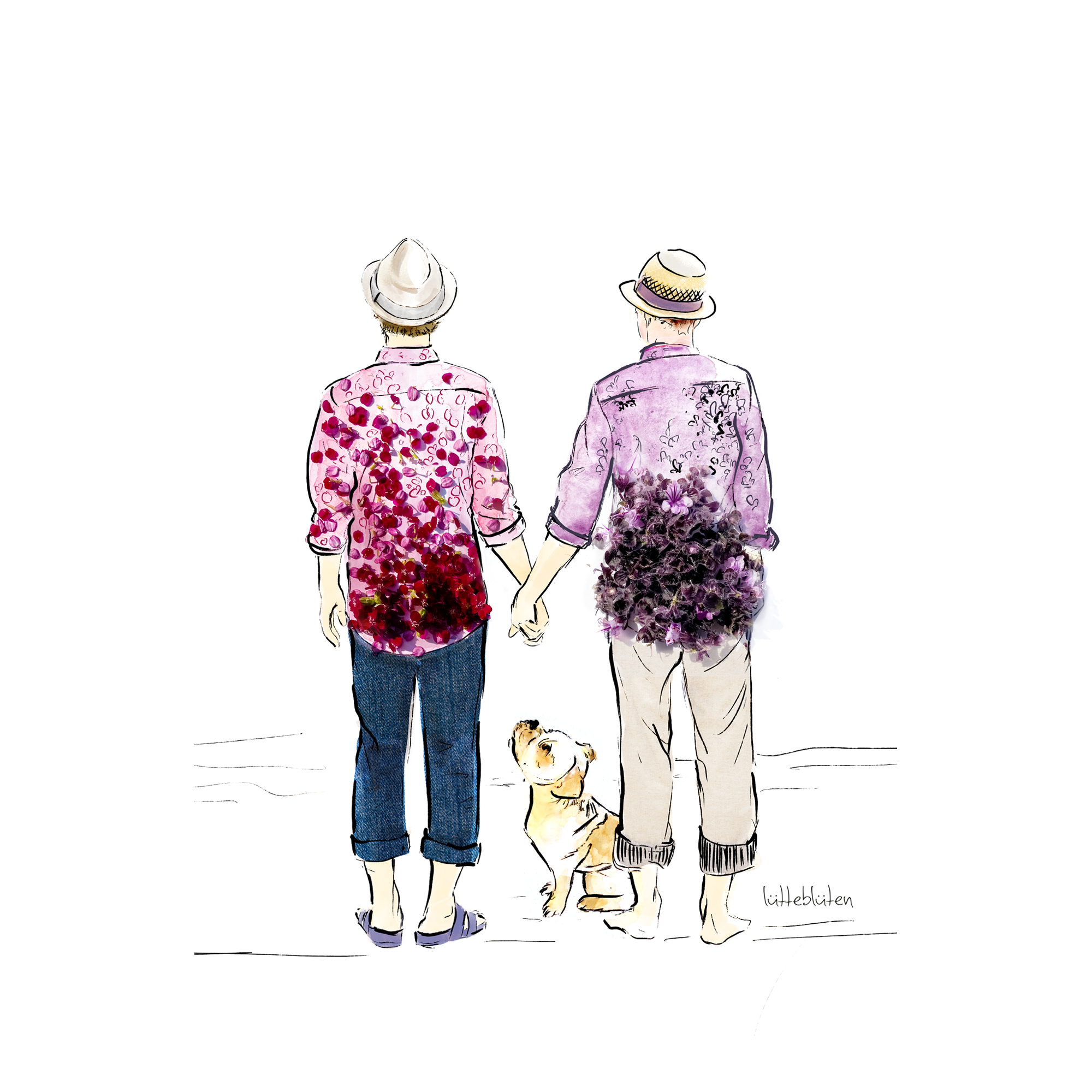 Lütteblüten – postal de casamento por atacado – Love is Love - cartão de casamento com Envelope | luetteblueten1