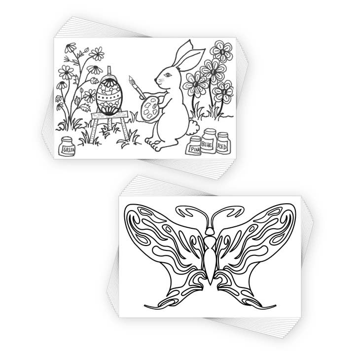 COLORpockit Coloring Postcard Deck Bundle for wholesale by COLORpockit