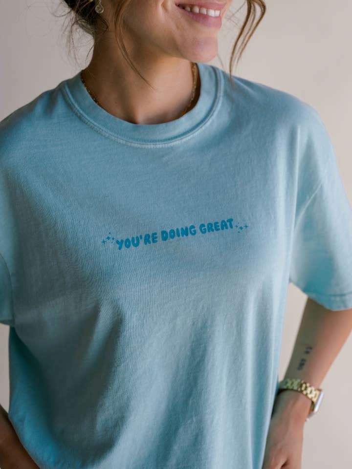 Dear Heart - Wholesale Screen Printed T-Shirt - Women's - You're Doing Great Tee | Women's Christian Tee
