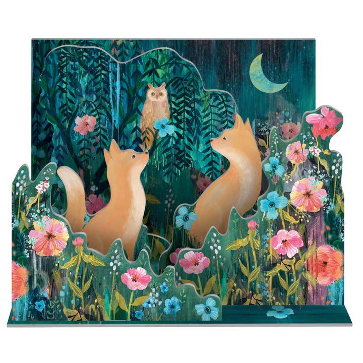 Roger La Borde - Wholesale Holiday Stocking - Moonlit Meadow Festive Scene Pop & Slot - POP 1071