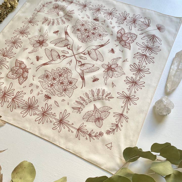 Wanderite – wholesale Bandana – Unisex – Bandana | Spring Herbs | White2