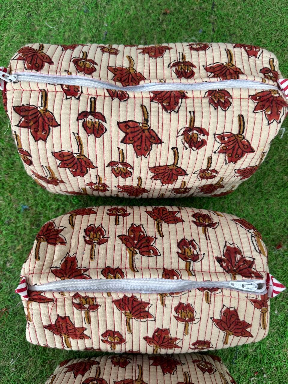 GYPSY STUDIO - Wholesale Makeup/Cosmetic Bag - Luxury 3-Piece Cotton Makeup Bag Collection Makeup Bags  4