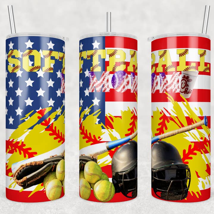 Softball mamma | Tumbler för wholesale av Designs by Robyn