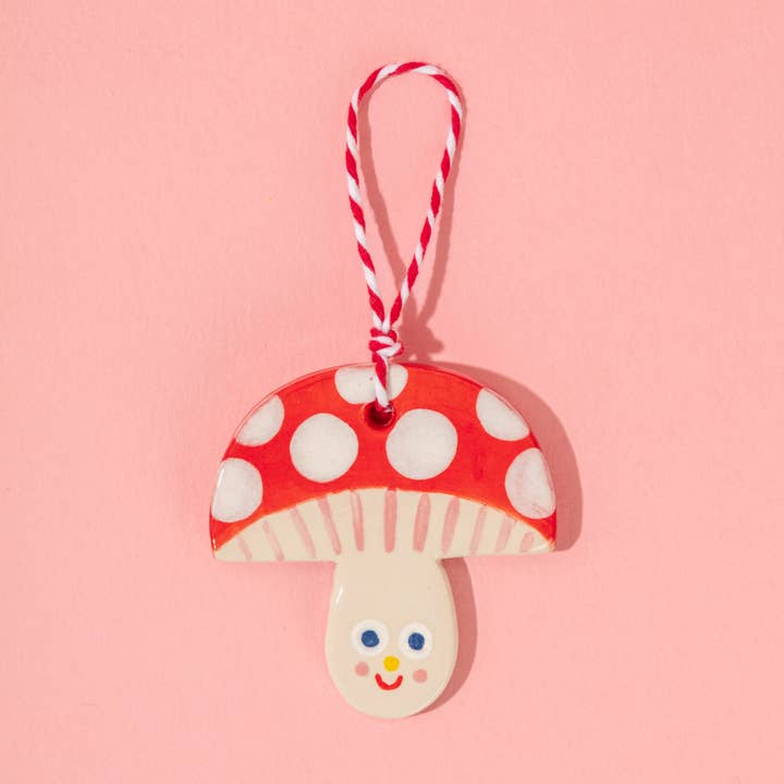 Mushroom / Ceramic Hanging Ornaments for wholesale by Ana Seixas