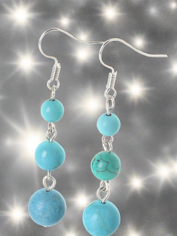 Orecchini pendenti estivi da donna in pietra naturale per la vendita all'ingrosso da parte di RabenBeads