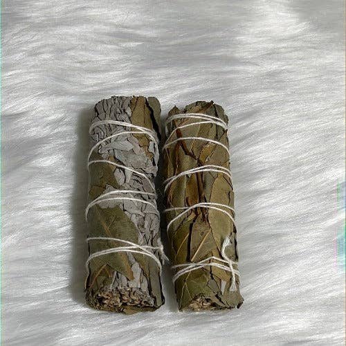 WHOLIFECO - Wholesale Sage bundle - Bay leaves smudge bundles - 4 inches sage smudge stick4