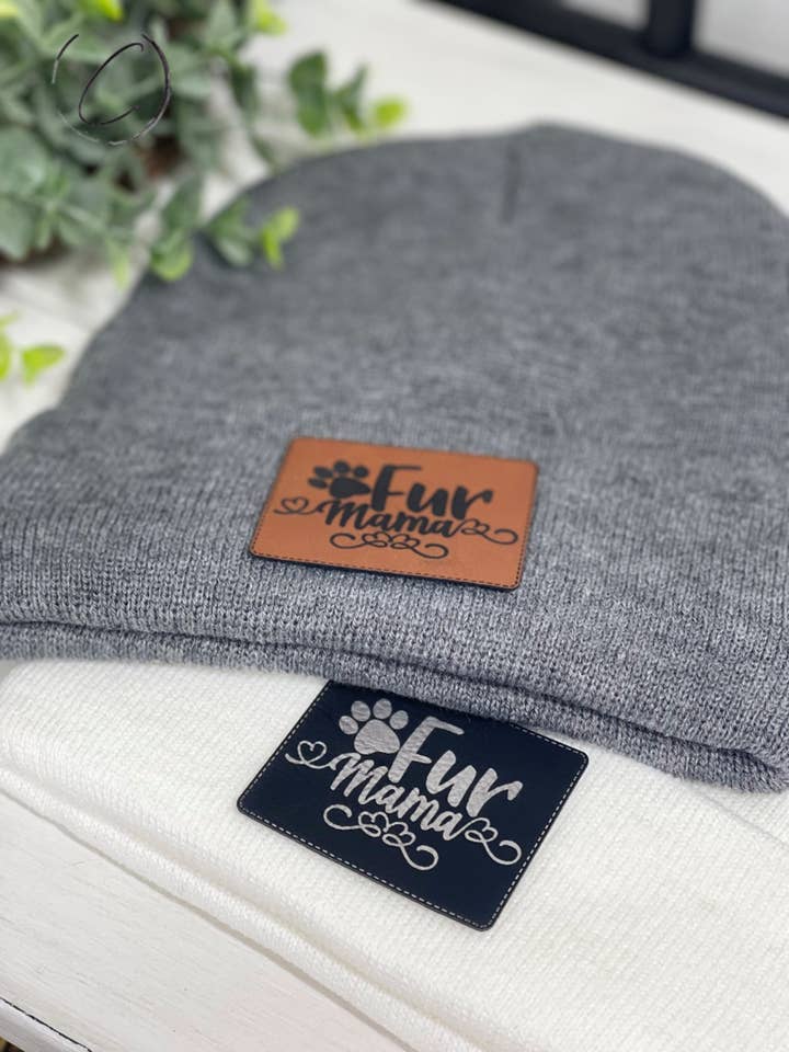 Fur Mama Patch Beanie for wholesale by CMD Wholesale