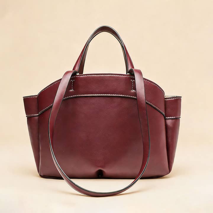 RETRO-STYLE LEATHER TOTE BAG_CUAB01159 for wholesale by DOUBLJU
