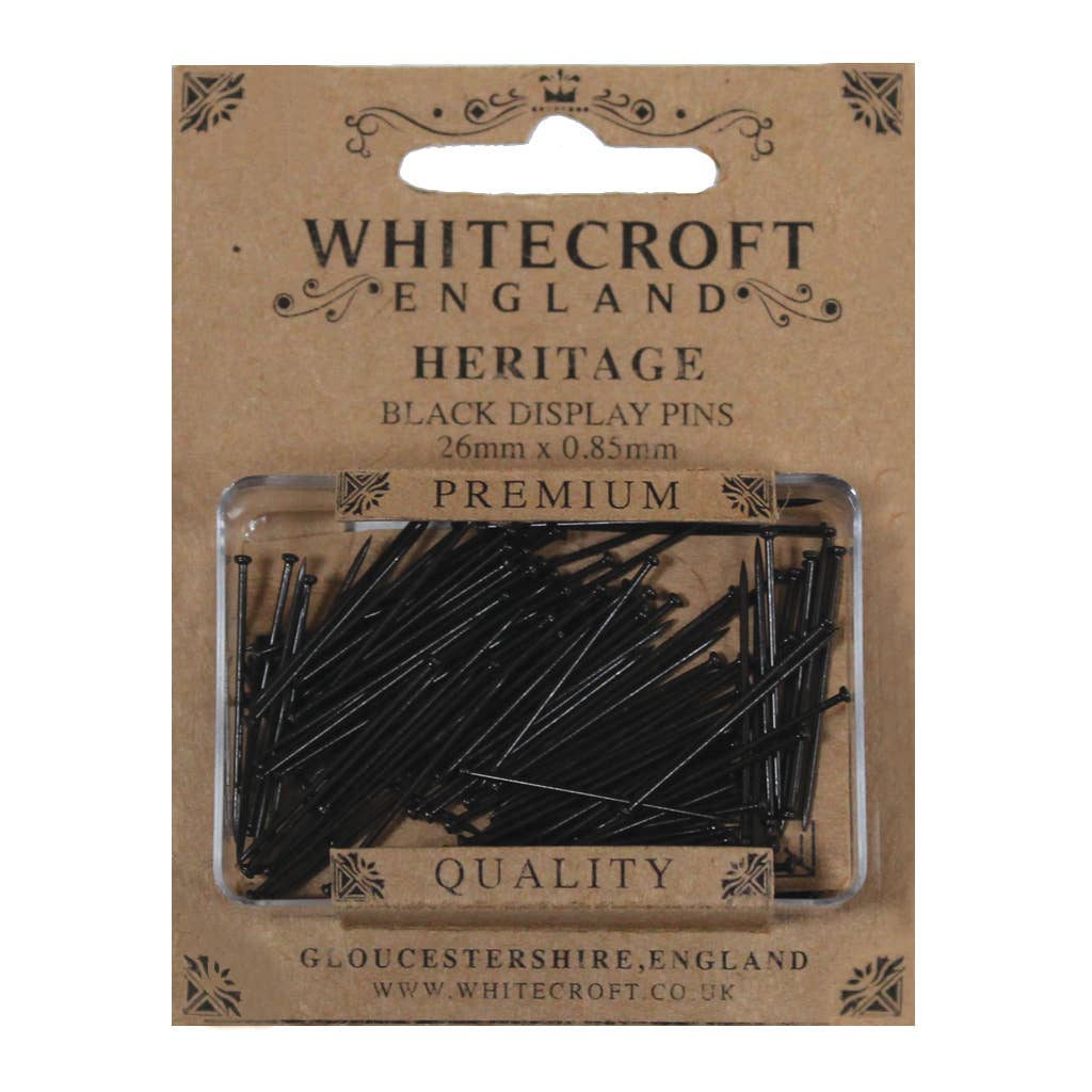 Nurge - Wholesale Sewing Needles - Heritage Black Craft Straight Pins 26mm x 0.85mm0