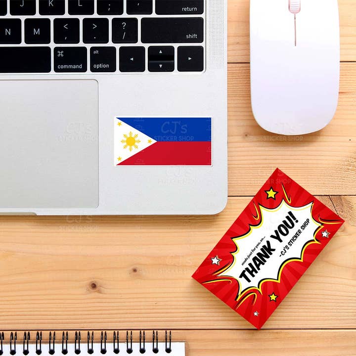 CJ's Sticker Shop - Wholesale Sticker - Philippines Flag Sticker Vinyl Decal1