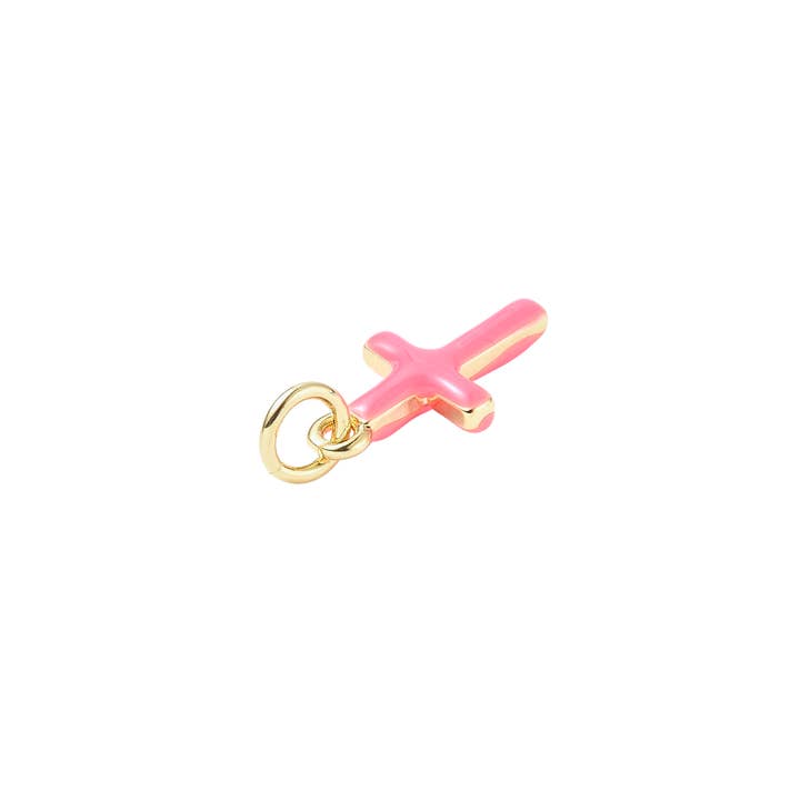 The Charm Bar Company - Wholesale Individual Charm/Pendant - * Gold Enamel Cross Assorted2