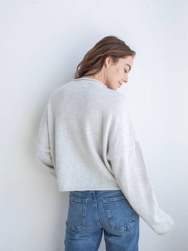 Light Grey Piper Cardigan for wholesale on Faire